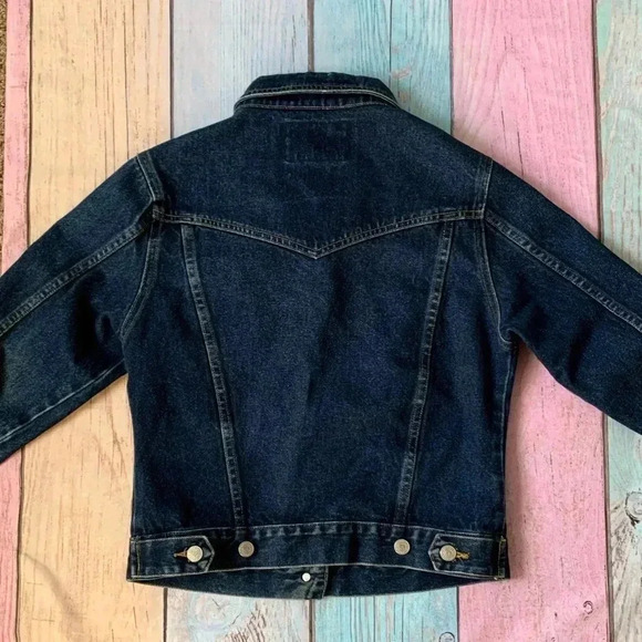 Blue asphalt dark blue denim jacket size large fitted style - Picture 8 of 8